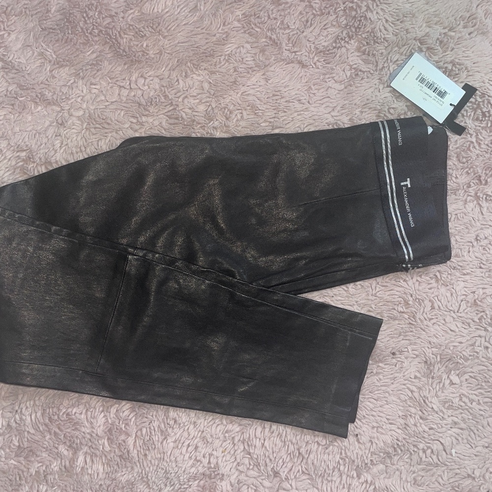 Black leather leggings